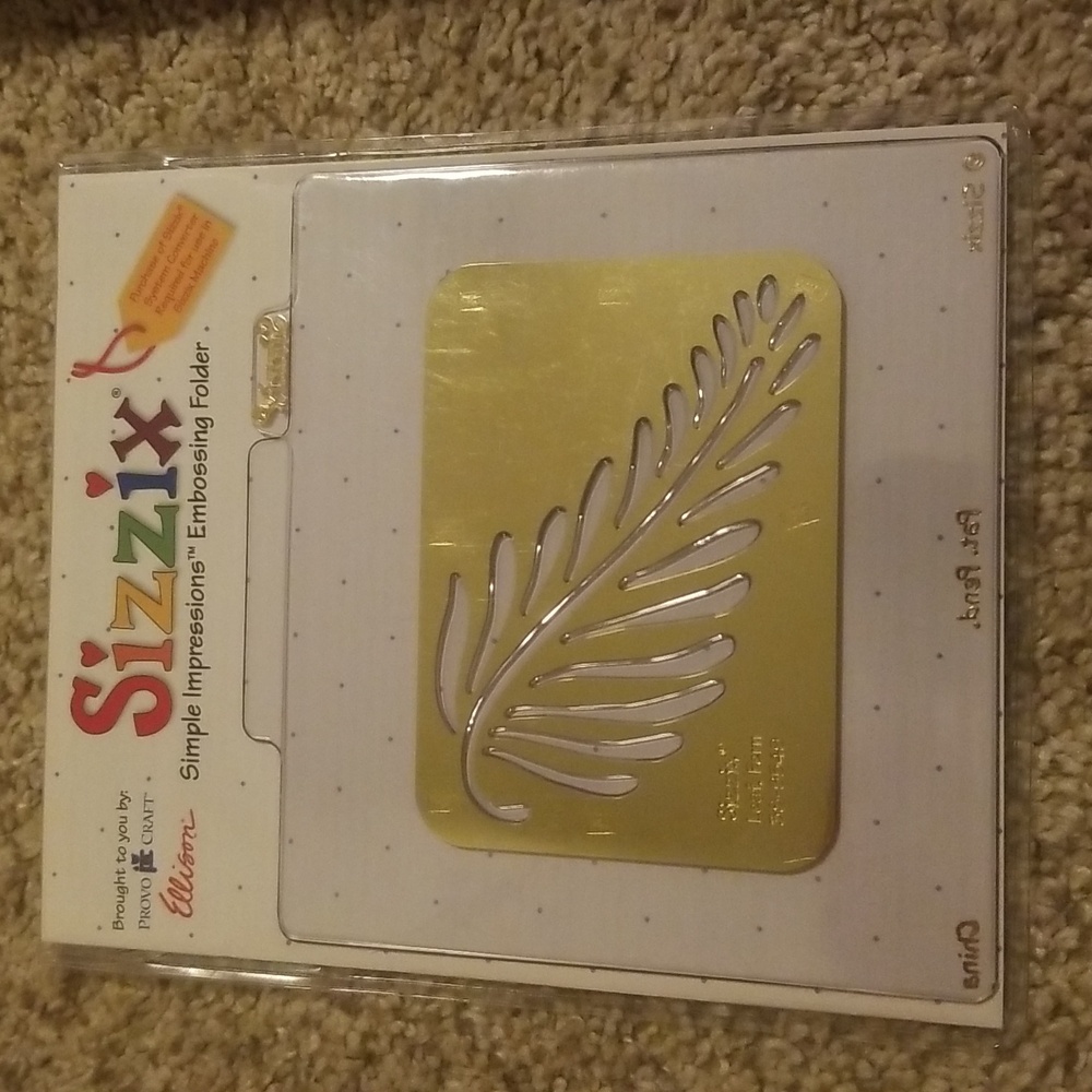 Sizzix Simple Impressions Embossing Folder Leaf, Fern.
